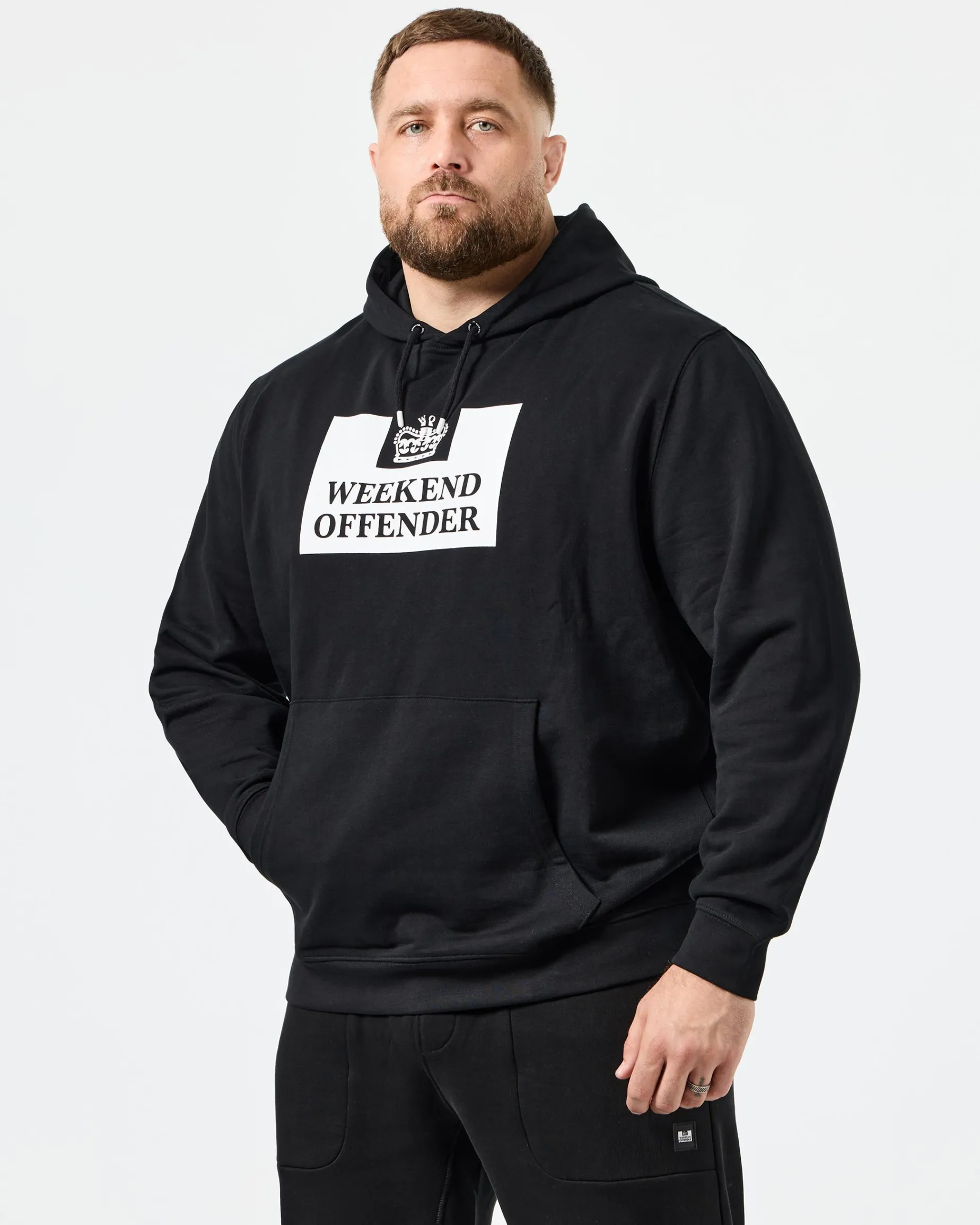 Große Größen - HM Service Classic Hoodie Schwarz