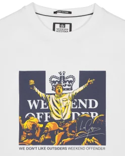 Große Größen - Leo Gregory Grafik-T-Shirt Weiß