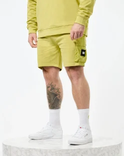 Große Größen - Pink Sands Jogger Shorts Peridot Grün