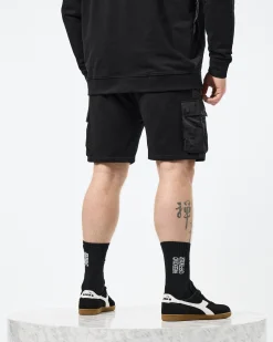 Große Größen - Pink Sands Jogger Shorts Schwarz