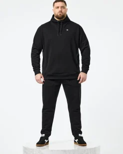 Große Größen - Ribbe Hoodie Schwarz