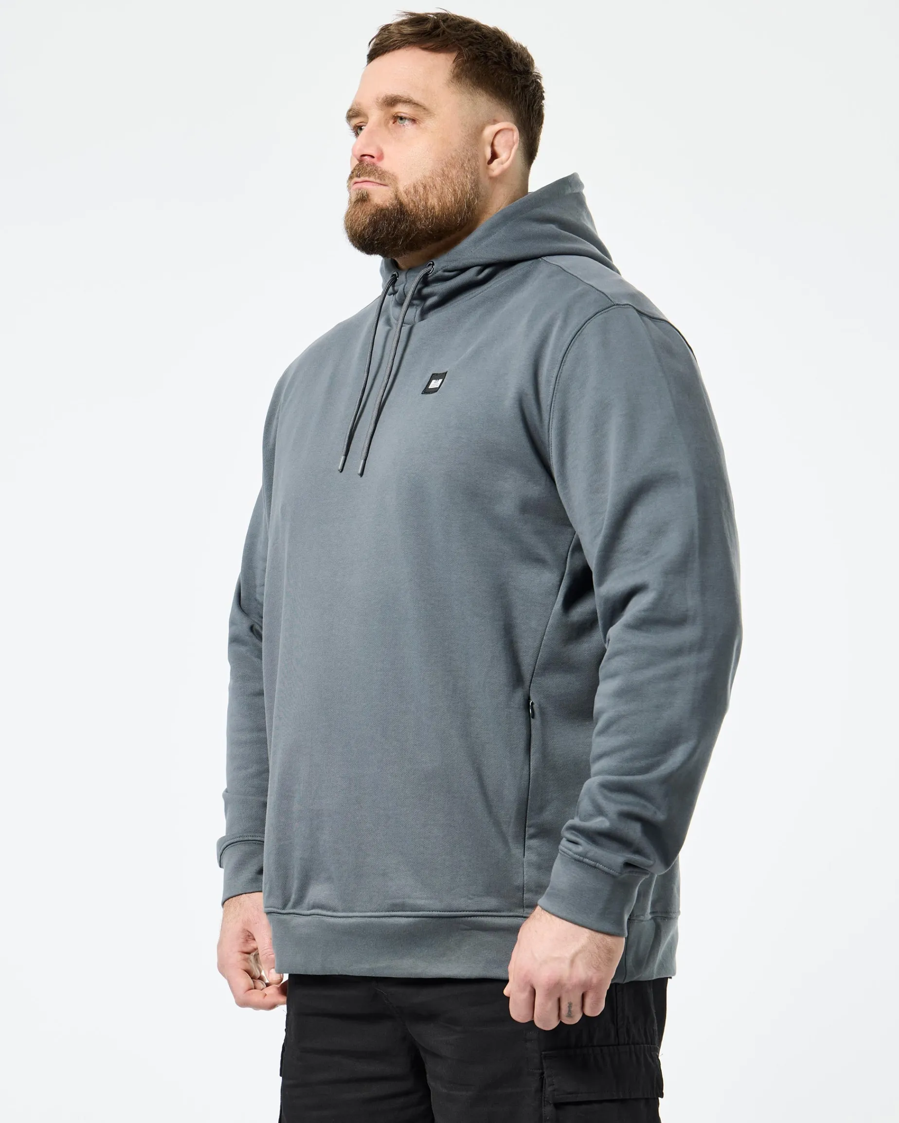 Große Größen - Ribbe Hoodie Zink