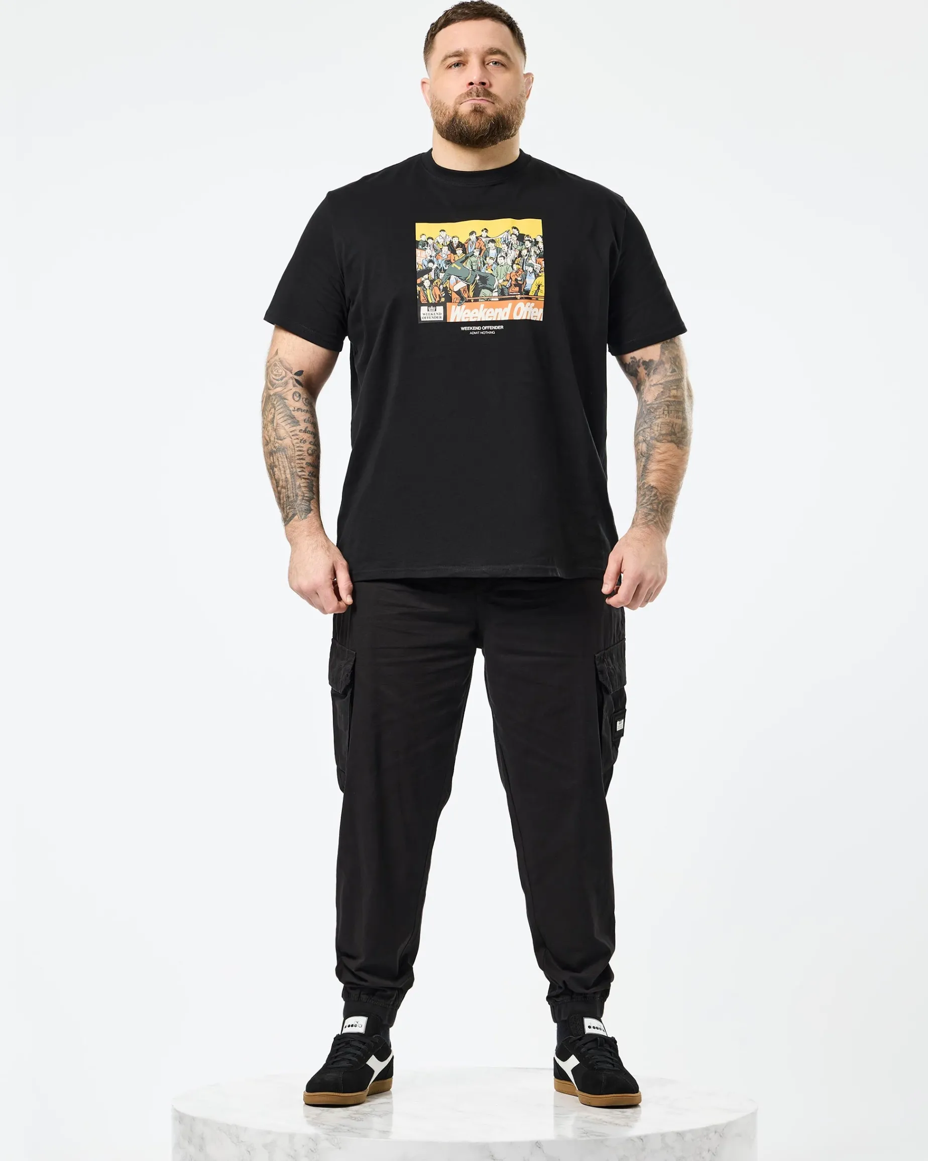 Große Größen - Selhurst Grafik T-Shirt Schwarz