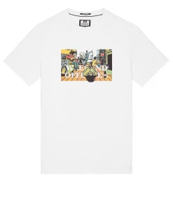 Große Größen - Stratford Avenue Grafik-T-Shirt Weiß