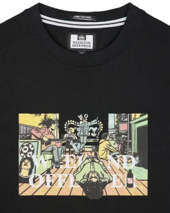 Große Größen - Stratford Avenue Grafik-T-Shirt Schwarz
