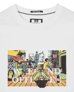 Große Größen - Stratford Avenue Grafik-T-Shirt Weiß