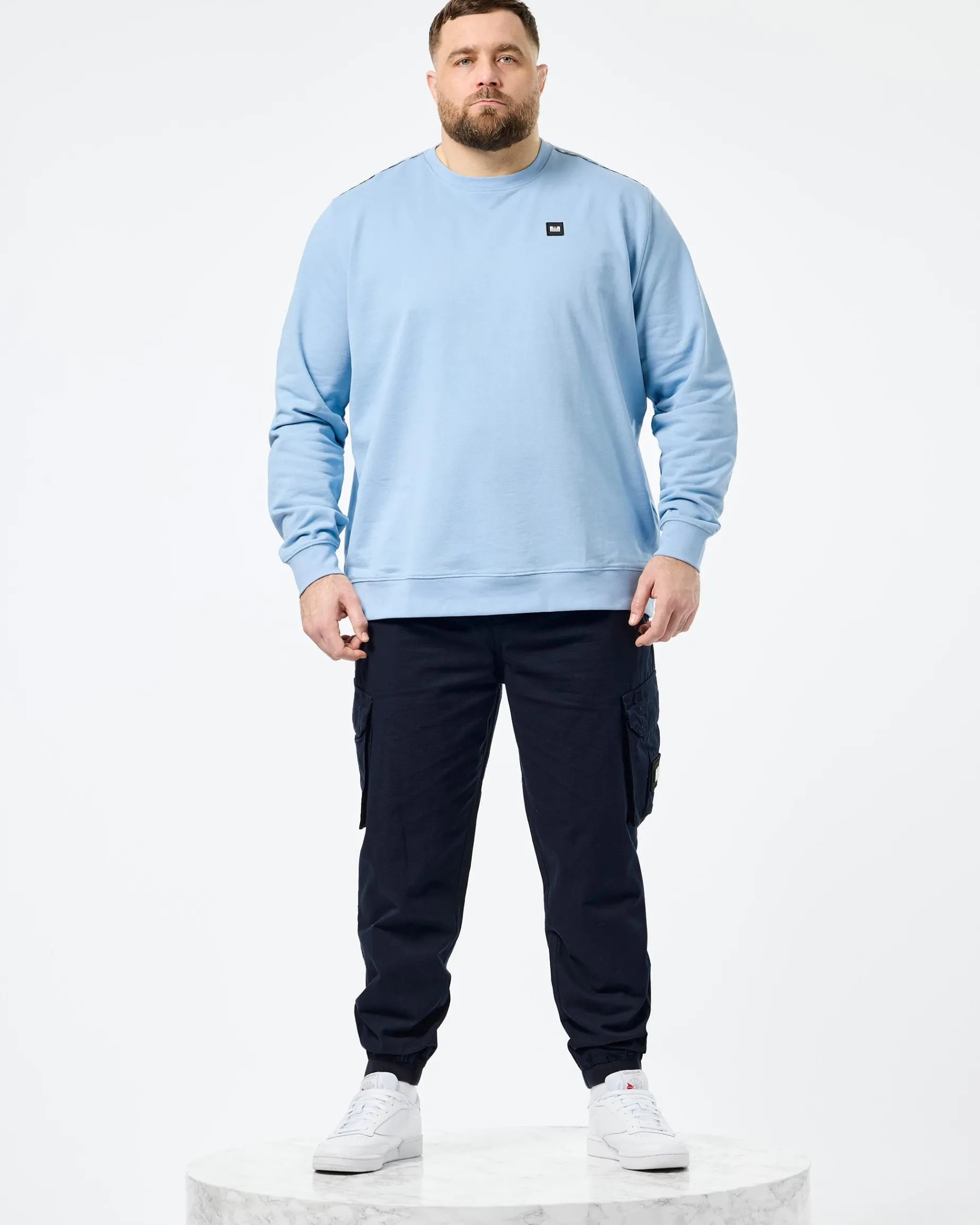 Große Größen - Sweatshirt Vega Sea Marine/Mid House Check