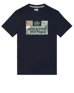Große Größen - T-Shirt mit Badman-Grafik, Marineblau