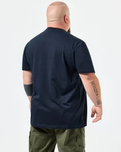Große Größen - T-Shirt mit Badman-Grafik, Marineblau