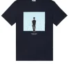 Große Größen - T-Shirt mit Grafik „Supernova“ Marineblau/Blau