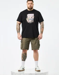 Große Größen - Turf Wars Grafik T-Shirt Schwarz