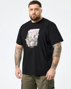 Große Größen - Turf Wars Grafik T-Shirt Schwarz