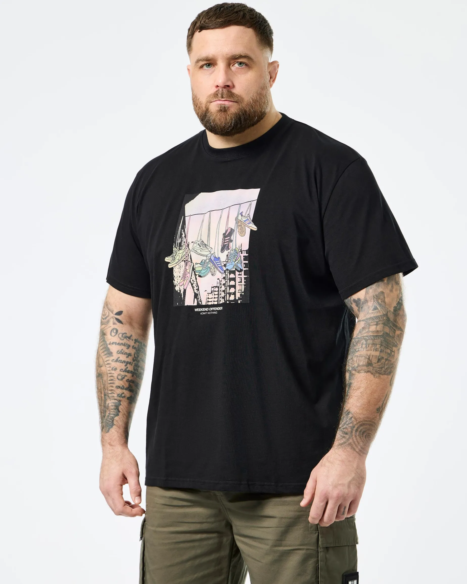 Große Größen - Turf Wars Grafik T-Shirt Schwarz