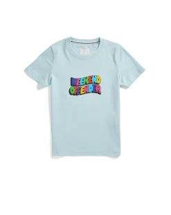 Hallelujah Grafik T-Shirt für Kinder Ocean Wave Blau
