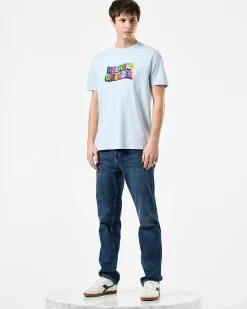 Hallelujah Grafik T-Shirt Ozeanwelle Blau