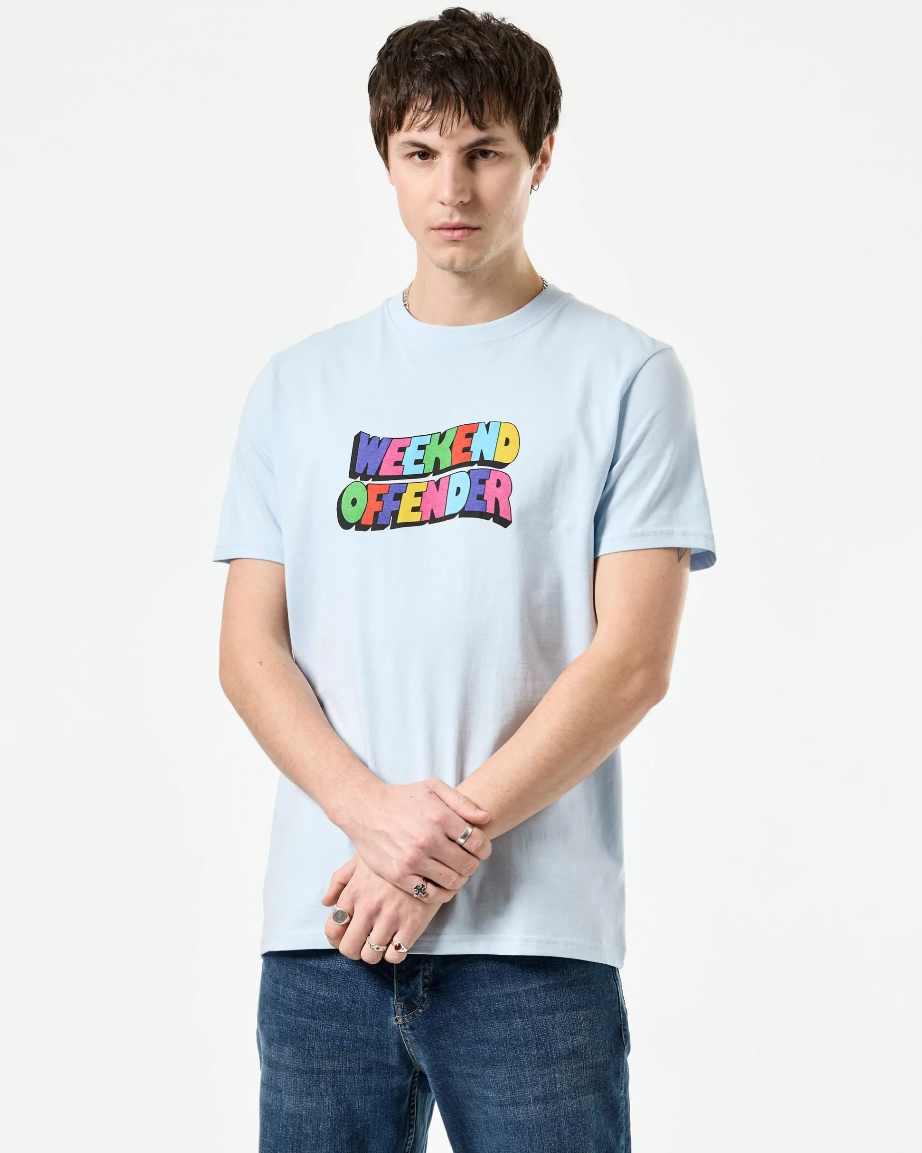 Hallelujah Grafik T-Shirt Ozeanwelle Blau