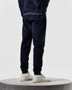Hemsley – Cord-Trainingshose in Marineblau