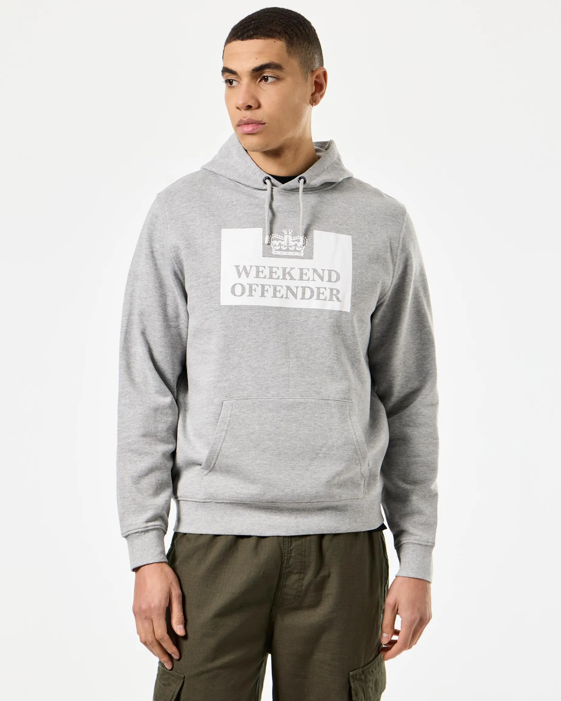 HM Service Klassischer Hoodie Graumeliert