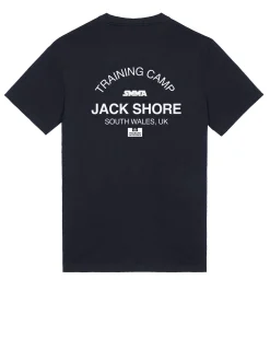 Jack Shore – Training Camp – T-Shirt mit Grafik, Marineblau