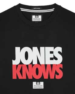 Jones Knows Grafik-T-Shirt Schwarz