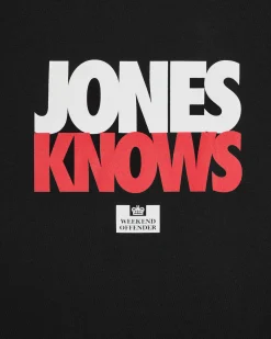 Jones Knows Grafik-T-Shirt Schwarz