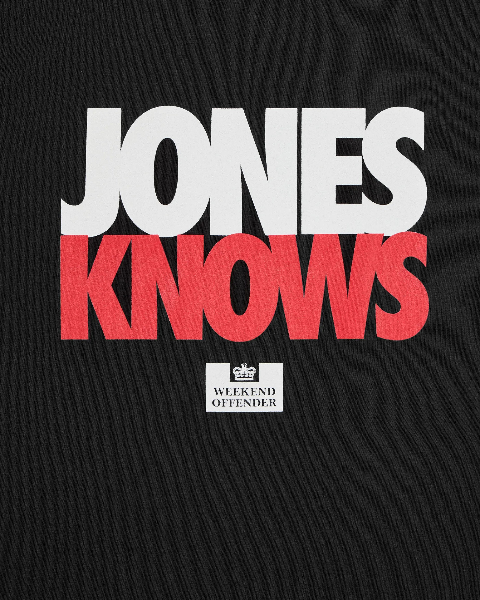 Jones Knows Grafik-T-Shirt Schwarz