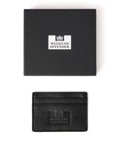 Kartenetui Aus Leder Mit Geschenkbox Schwarz