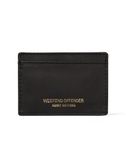 Kartenetui Leder Schwarz