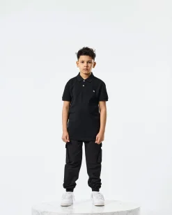 Kinder Caneiros Poloshirt Schwarz