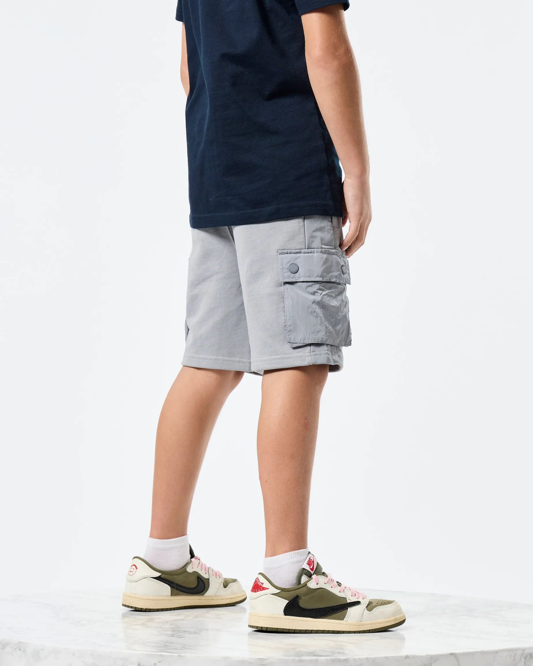Kinder Pink Sands Jogger Shorts Rauchgrau