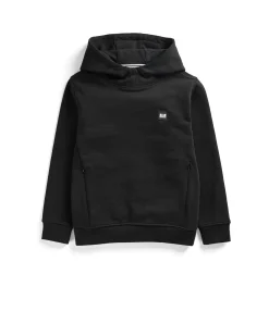 Kinder Ribbe Hoodie Schwarz