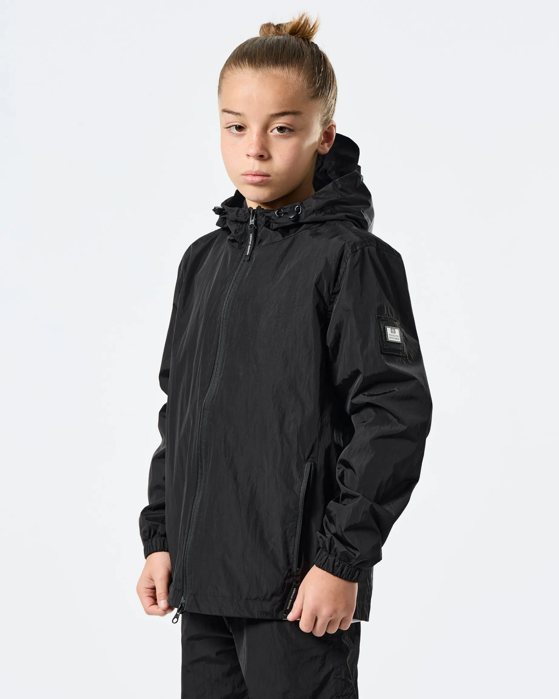 Kinder-Technikerjacke mit Netzfutter in Schwarz