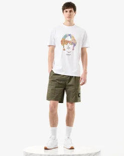 Kinky Afro Grafik T-Shirt Weiß