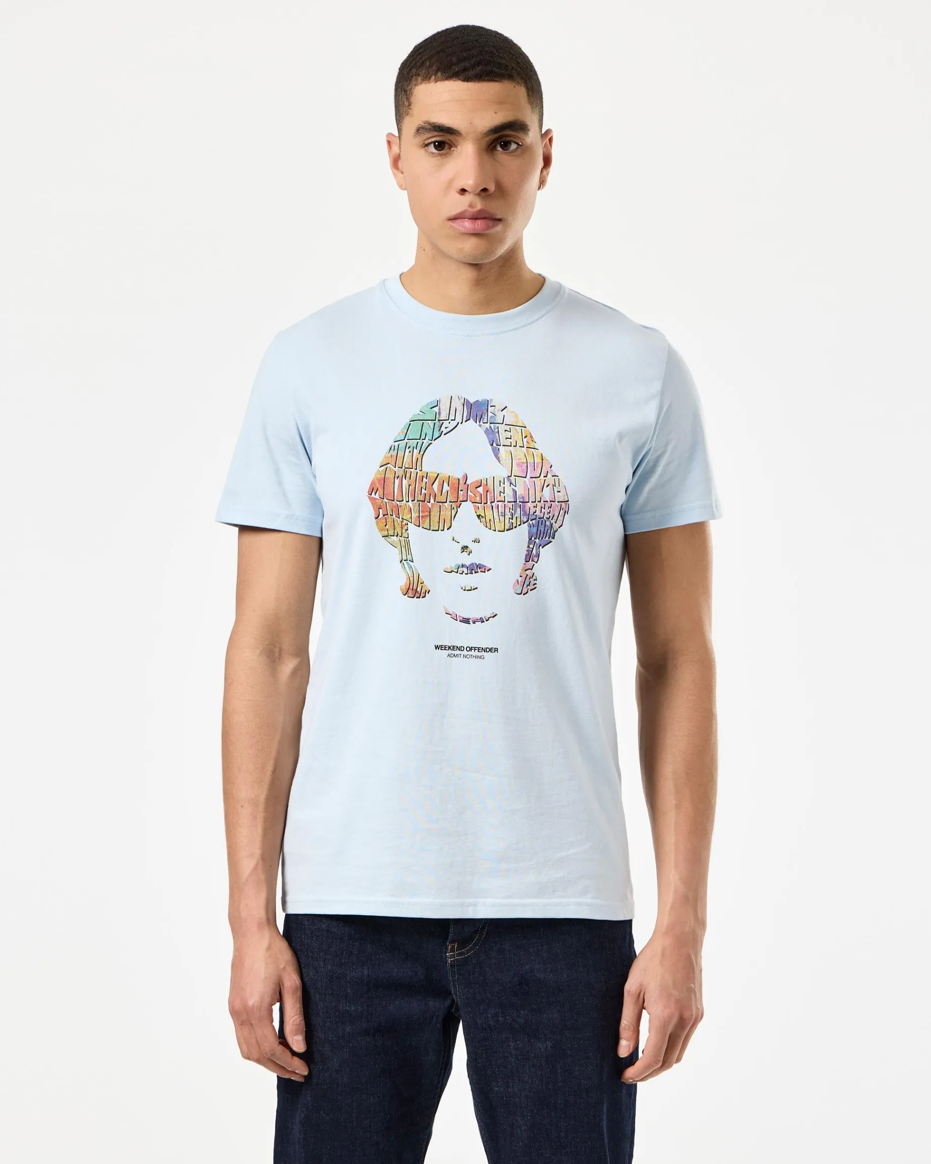 Kinky Afro Grafik T-Shirt Ozeanwelle
