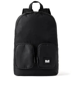 Klassischer Rucksack Schwarz Ripstop