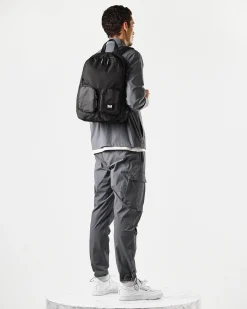 Klassischer Rucksack Schwarz Ripstop