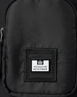 Klassischer Rucksack Schwarz Ripstop