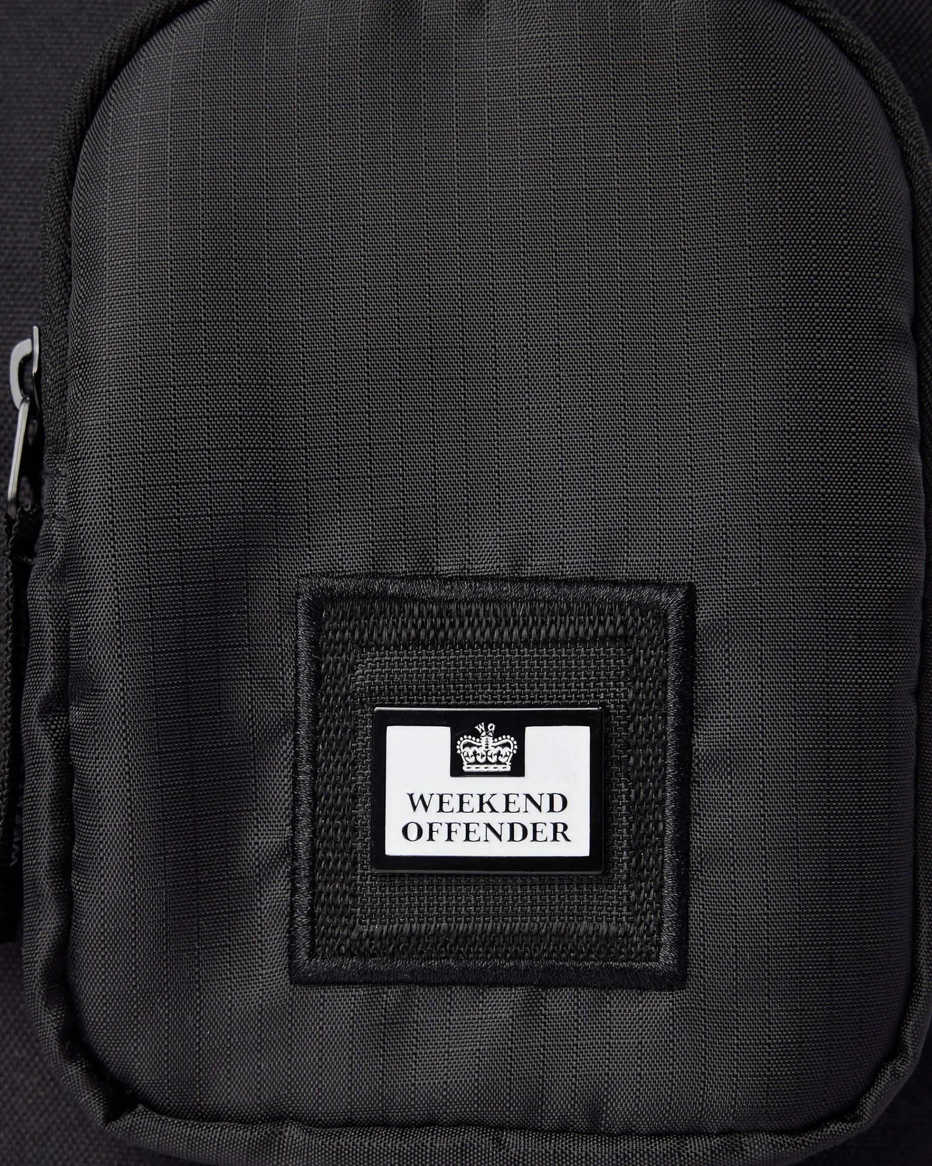 Klassischer Rucksack Schwarz Ripstop