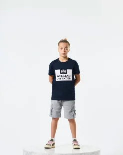 Klassisches Prison T-Shirt für Kinder, Marineblau