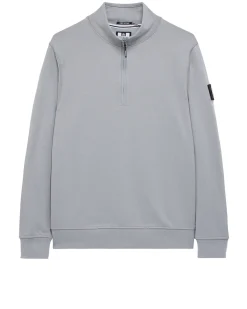 Kraviz – Sweatshirt mit Viertelreißverschluss, Rauchgrau