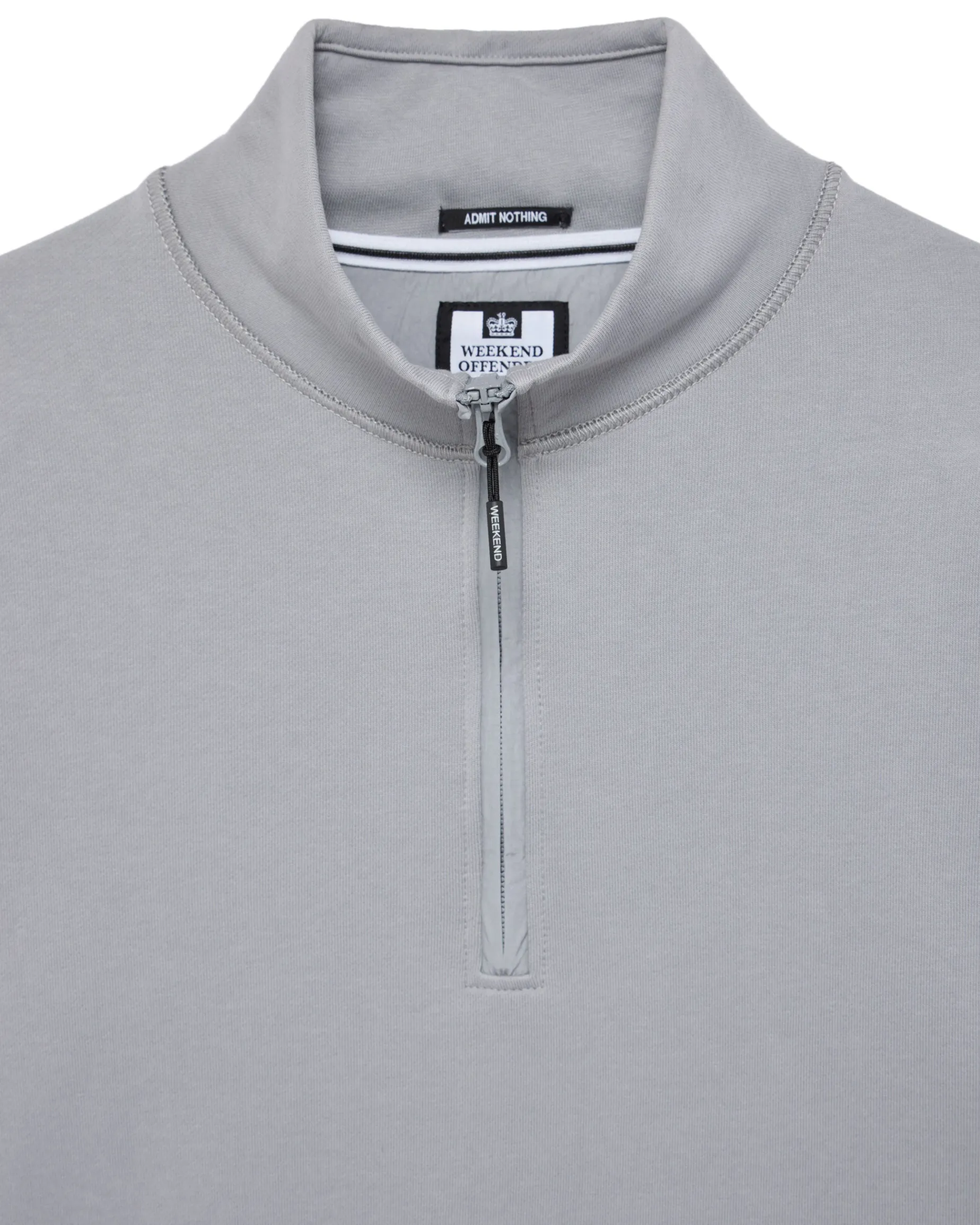Kraviz – Sweatshirt mit Viertelreißverschluss, Rauchgrau