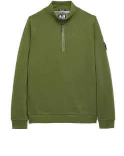 Kraviz Sweatshirt mit Viertelreißverschluss Sapling Green