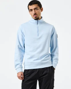 Kraviz Sweatshirt mit Viertelreißverschluss Oceanwave Blau