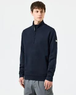 Kraviz Sweatshirt mit Viertelreißverschluss, Marineblau