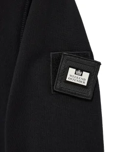 Kraviz Sweatshirt mit Viertelreißverschluss, Schwarz