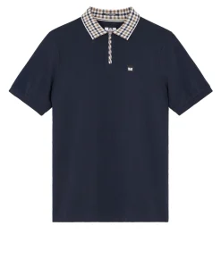 Lachine Poloshirt Marineblau/Mid House Check