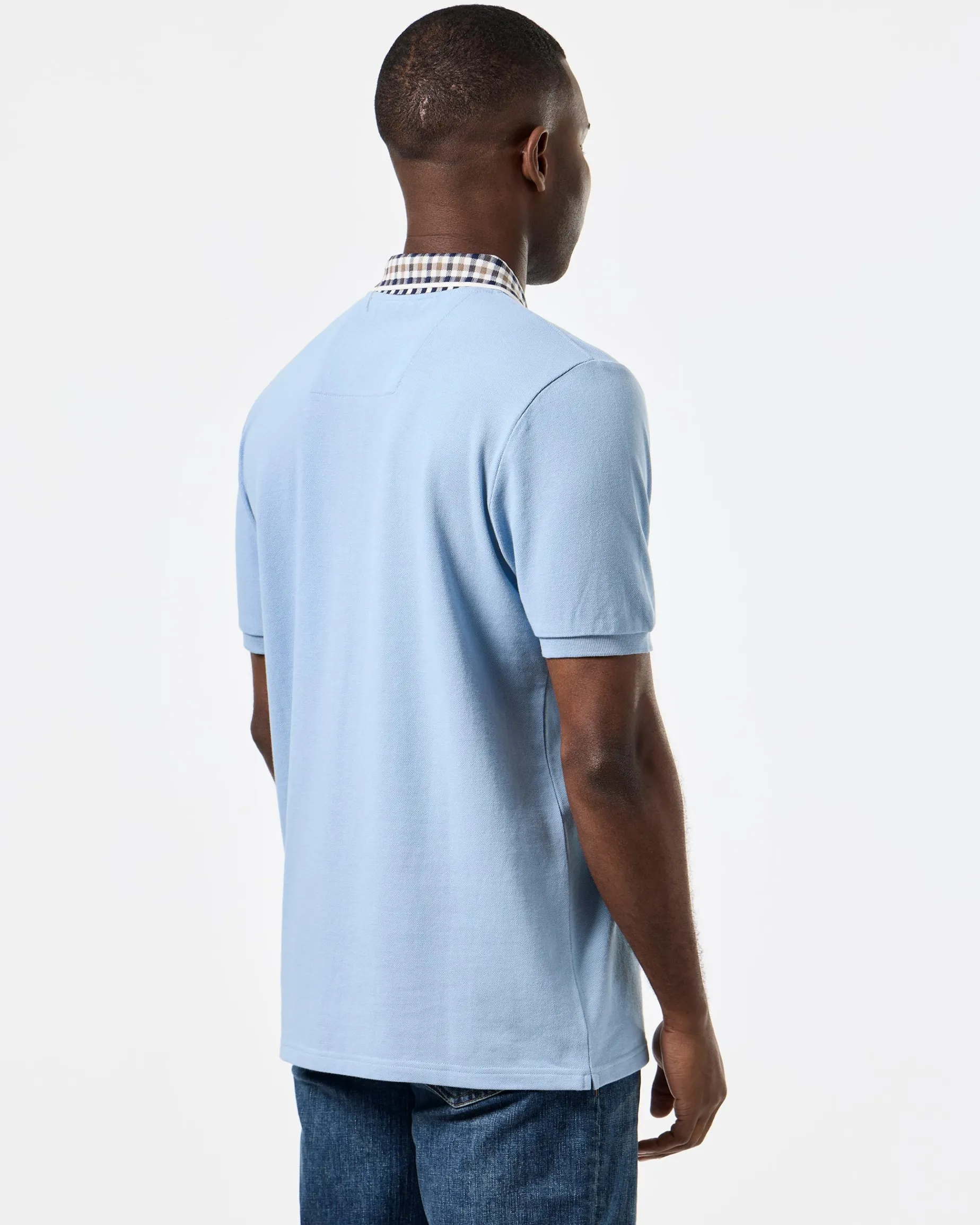 Lachine Poloshirt Marineblau/Mid House Check