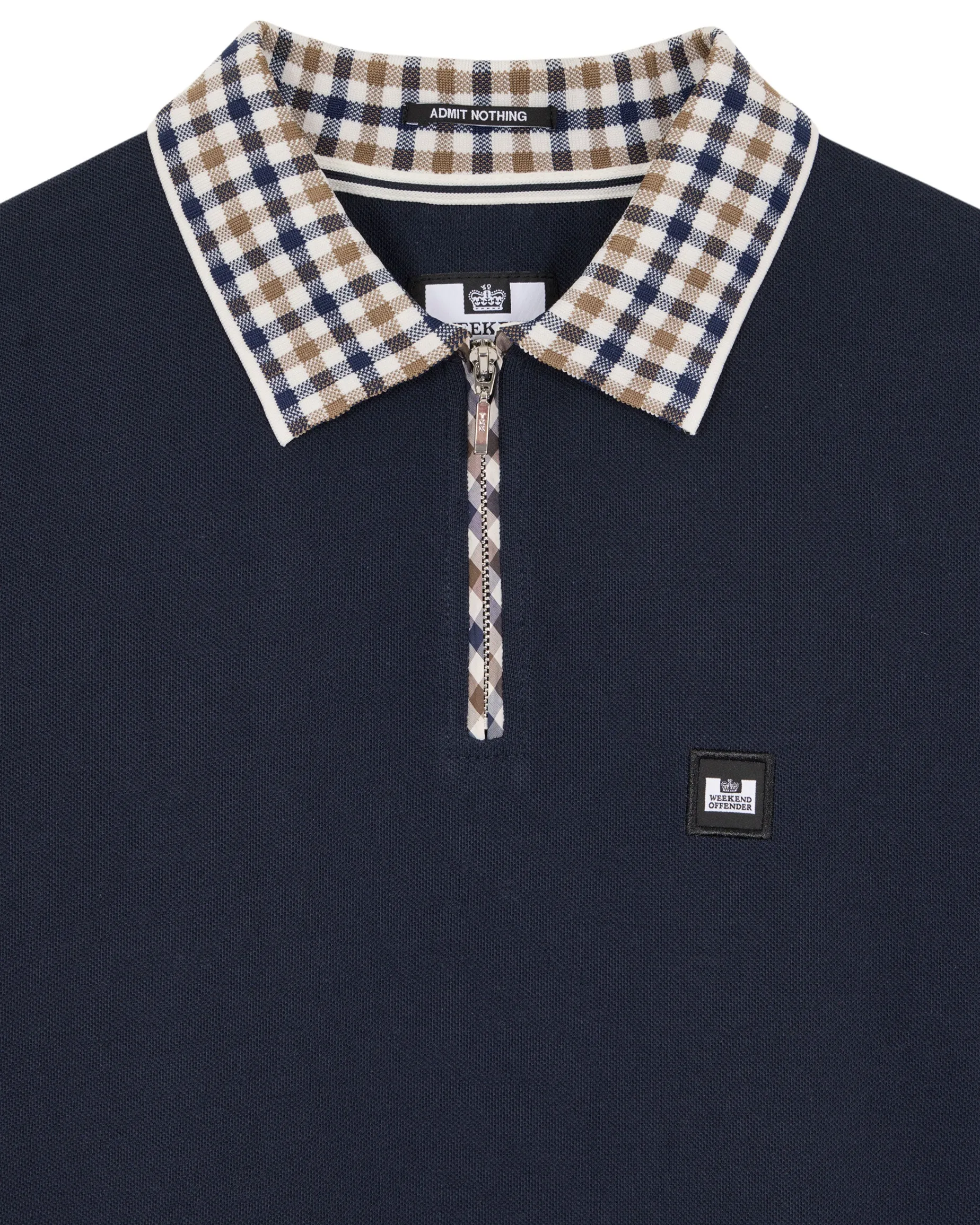Lachine Poloshirt Marineblau/Mid House Check