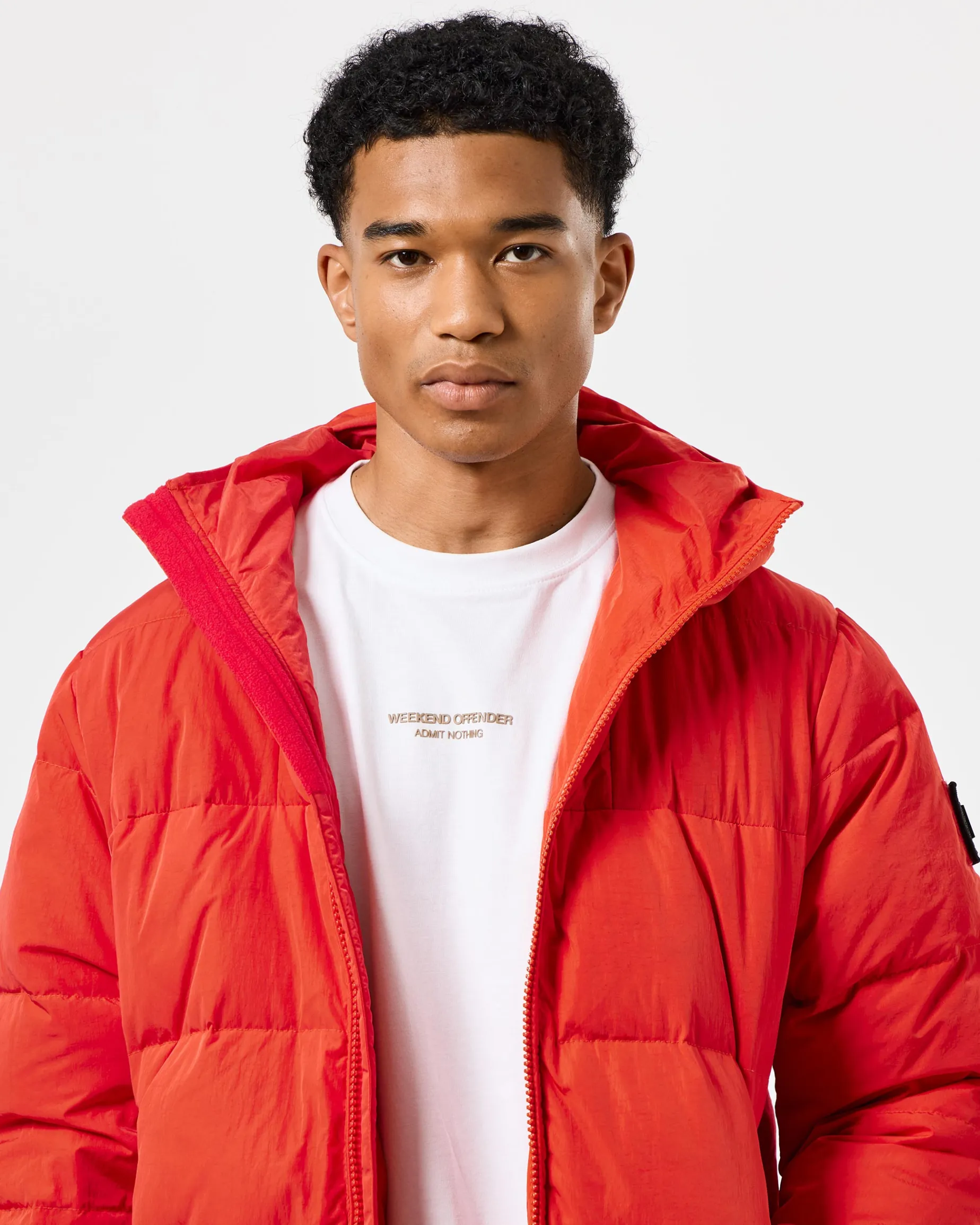 Lange Daunenjacke „Sapporo“ in Cayenne-Rot