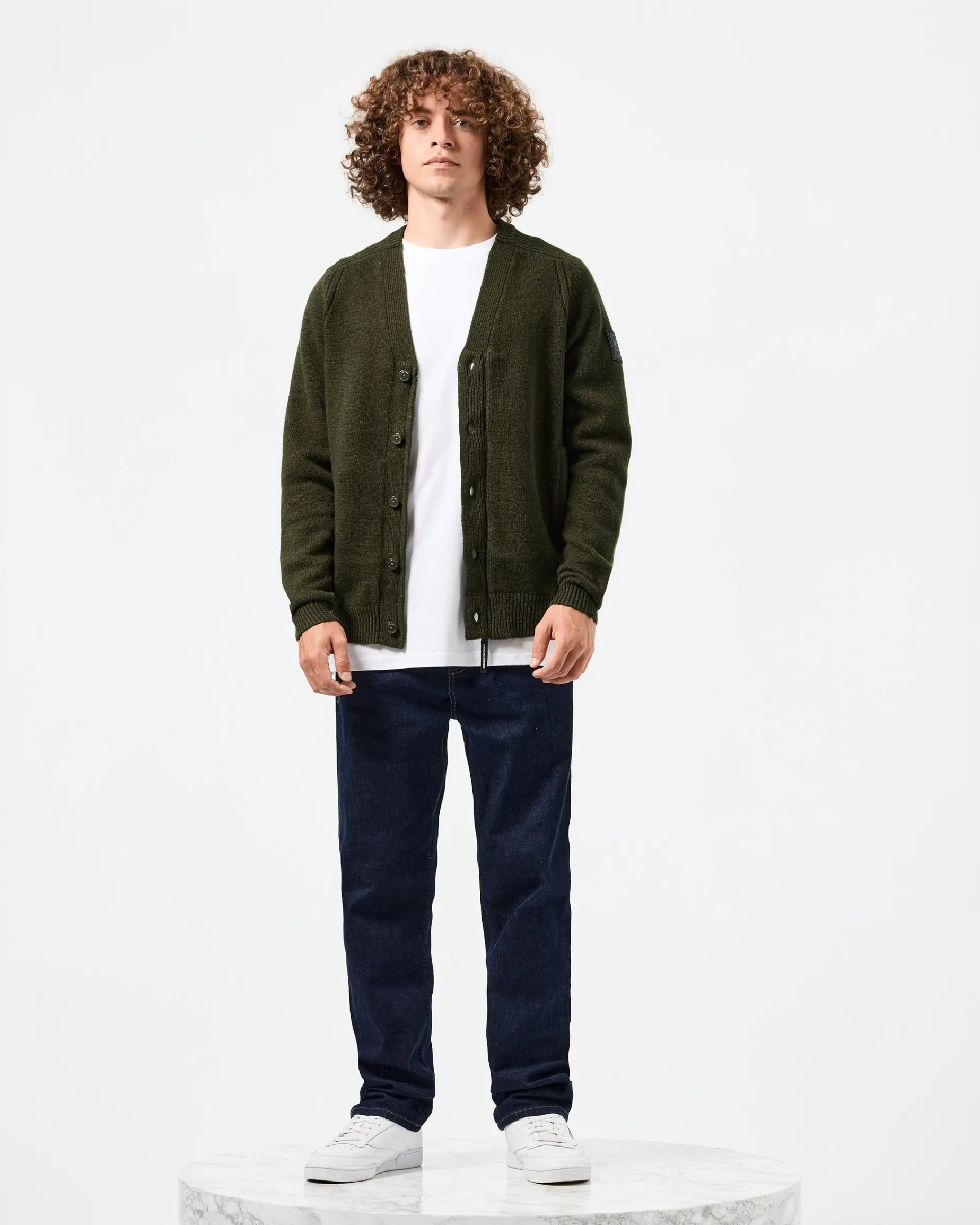 Lauda Strickjacke aus Wolle, Burggrün